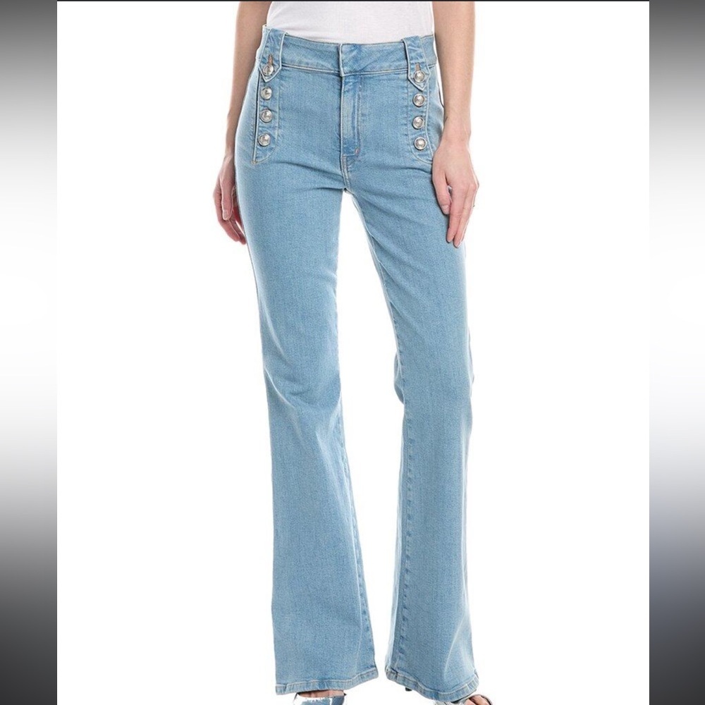 10 Crosby Derek Lam Blue Robertston Dover Light Flare Jeans